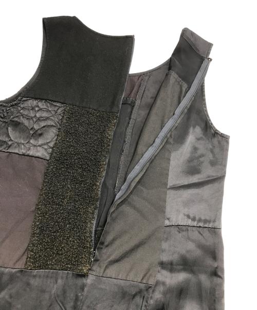 tricot COMME des GARCONS（トリココムデギャルソン）tricot COMME des GARCONS (トリココムデギャルソン) パッチワークノースリーブワンピース ブラック サイズ:表記なしの古着・服飾アイテム