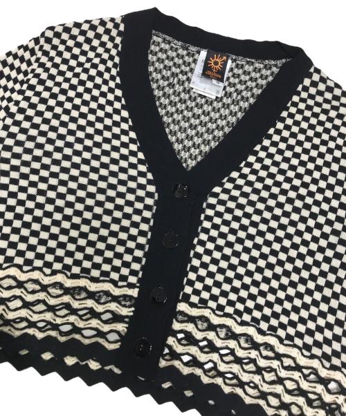 Jean Paul GAULTIER（ジャンポールゴルチェ）Jean Paul GAULTIER (ジャンポールゴルチェ) チェッカーニットカーディガン ブラック サイズ:Sの古着・服飾アイテム