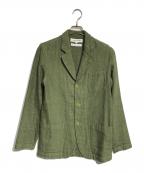 COMME des GARCONS SHIRTコムデギャルソンシャツ）の古着「ウールリネンHBTジャケット」｜グリーン