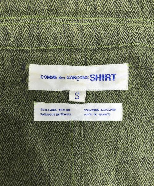 COMME des GARCONS SHIRT（コムデギャルソンシャツ）COMME des GARCONS SHIRT (コムデギャルソンシャツ) ウールリネンHBTジャケット グリーン サイズ:Sの古着・服飾アイテム