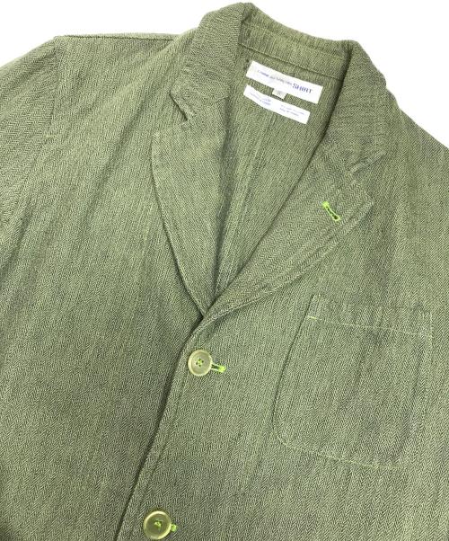 COMME des GARCONS SHIRT（コムデギャルソンシャツ）COMME des GARCONS SHIRT (コムデギャルソンシャツ) ウールリネンHBTジャケット グリーン サイズ:Sの古着・服飾アイテム