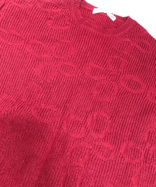 COMME des GARCONS（コムデギャルソン）COMME des GARCONS (コムデギャルソン) フラワーニット レッド サイズ:表記なしの古着・服飾アイテム