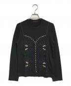 tricot COMME des GARCONSトリココムデギャルソン）の古着「パール装飾ニット」｜ブラック