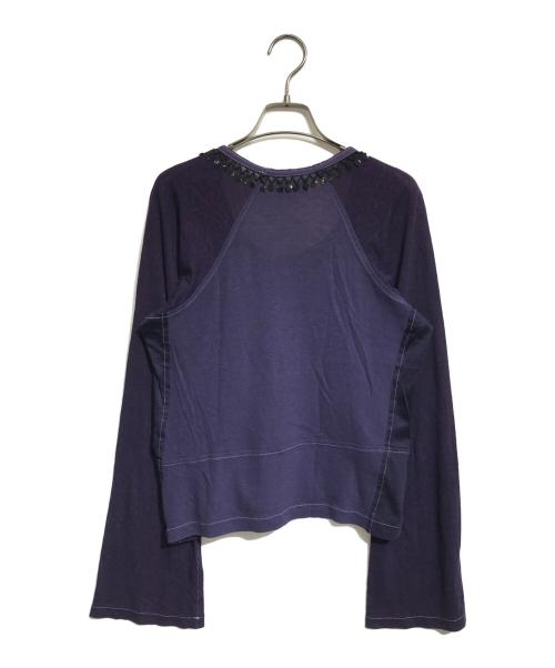 tricot COMME des GARCONS（トリココムデギャルソン）tricot COMME des GARCONS (トリココムデギャルソン) 装飾パッチワークニット パープル サイズ:表記なしの古着・服飾アイテム