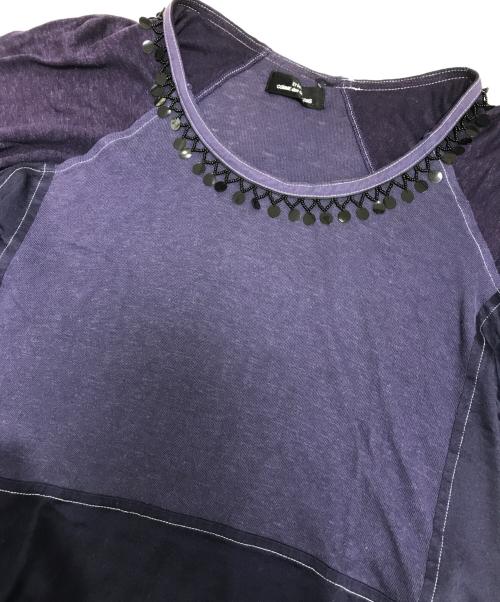 tricot COMME des GARCONS（トリココムデギャルソン）tricot COMME des GARCONS (トリココムデギャルソン) 装飾パッチワークニット パープル サイズ:表記なしの古着・服飾アイテム