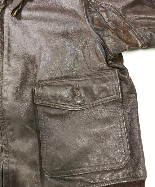 VINTAGE MILITARY（ヴィンテージ ミリタリー）VINTAGE MILITARY (ヴィンテージ ミリタリー) U'S NAVY 60’s G-1フライトジャケット ブラウン サイズ:44の古着・服飾アイテム
