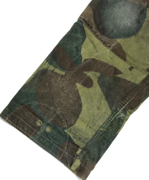 VINTAGE MILITARY（ヴィンテージ ミリタリー）VINTAGE MILITARY (ヴィンテージ ミリタリー) Belgian Army(ベルギー軍) 50’s ブラッシュストロークカモパンツ グリーン サイズ:5の古着・服飾アイテム