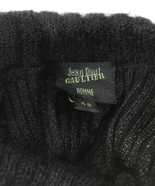 Jean Paul Gaultier homme（ジャンポールゴルチェオム）Jean Paul Gaultier homme (ジャンポールゴルチェオム) ロングスリーブラメニット ブラック サイズ:48の古着・服飾アイテム