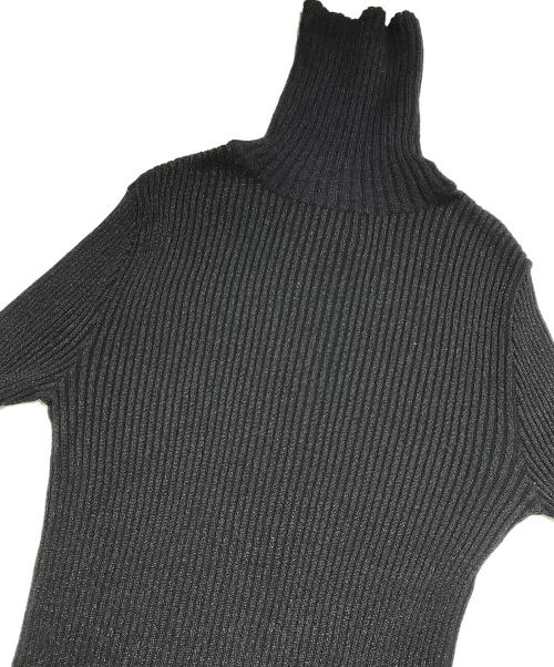 Jean Paul Gaultier homme（ジャンポールゴルチェオム）Jean Paul Gaultier homme (ジャンポールゴルチェオム) ロングスリーブラメニット ブラック サイズ:48の古着・服飾アイテム