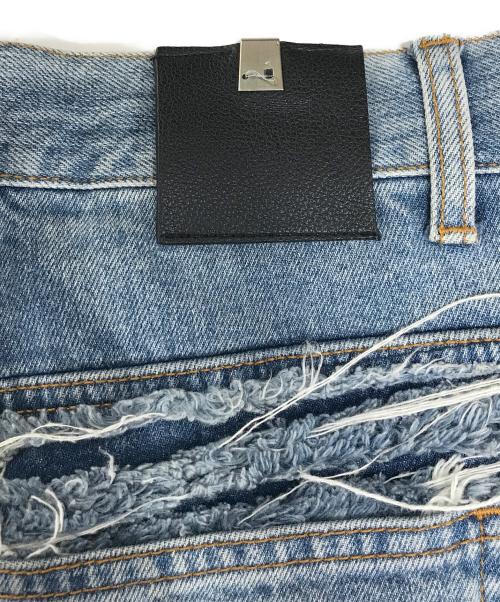 1017 ALYX 9SM（テンセブンティーン アリクス ナインエスエム）1017 ALYX 9SM (テンセブンティーン アリクス ナインエスエム) blackmeans (ブラックミーンズ) デストロイデニムパンツ インディゴ サイズ:32の古着・服飾アイテム