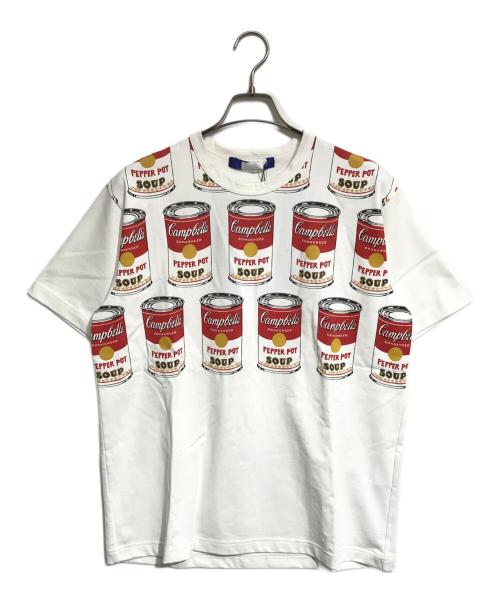 JUNYA WATANABE COMME des GARCONS（(ジュンヤワタナベ コムデギャルソン）JUNYA WATANABE COMME des GARCONS ((ジュンヤワタナベ コムデギャルソン) プリントTシャツ ホワイト サイズ:Mの古着・服飾アイテム