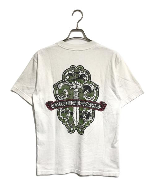 CHROME HEARTS（クロムハーツ）CHROME HEARTS (クロムハーツ) ヴァインダガープリントTシャツ ホワイト サイズ:MEDIUMの古着・服飾アイテム