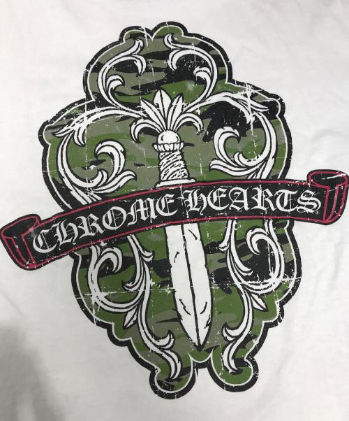 CHROME HEARTS（クロムハーツ）CHROME HEARTS (クロムハーツ) ヴァインダガープリントTシャツ ホワイト サイズ:MEDIUMの古着・服飾アイテム