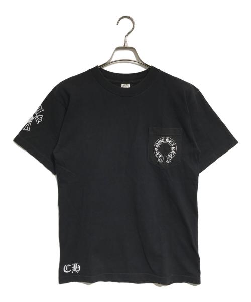 CHROME HEARTS（クロムハーツ）CHROME HEARTS (クロムハーツ) オールドスクロールラベルプリントクルーネック ブラック サイズ:MEDIUMの古着・服飾アイテム