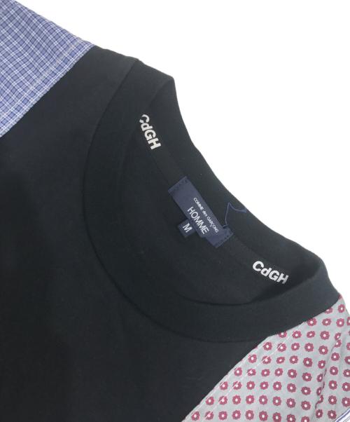 COMME des GARCONS HOMME（コムデギャルソン オム）COMME des GARCONS HOMME (コムデギャルソン オム) パッチワークポケットTシャツ ブラック サイズ:Mの古着・服飾アイテム