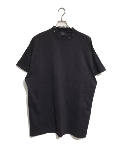 BALENCIAGA（バレンシアガ）BALENCIAGA (バレンシアガ) ダメージ加工ピアスTシャツ ブラック サイズ:Lの古着・服飾アイテム