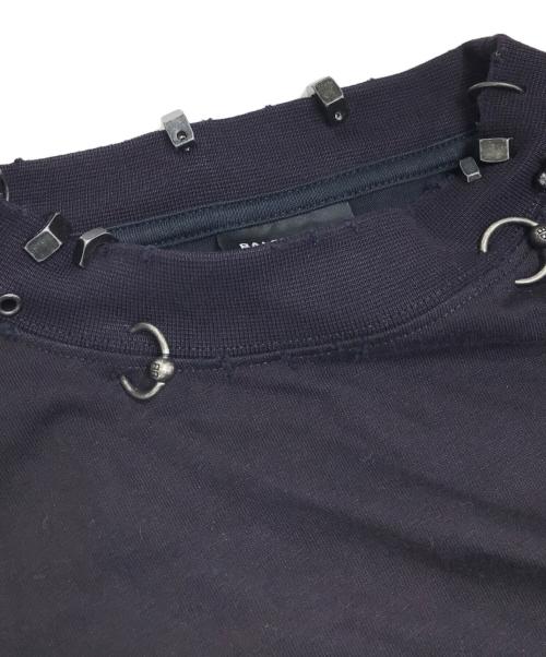 BALENCIAGA（バレンシアガ）BALENCIAGA (バレンシアガ) ダメージ加工ピアスTシャツ ブラック サイズ:Lの古着・服飾アイテム