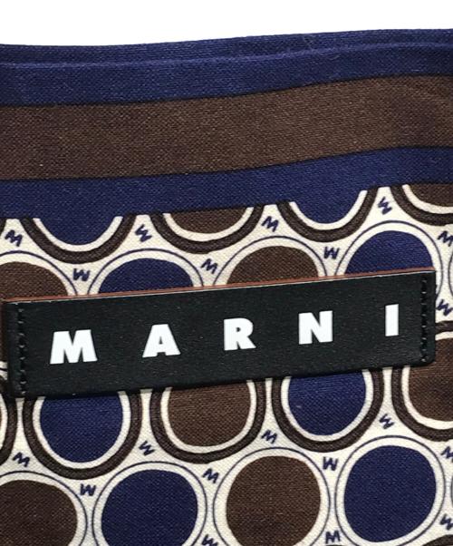 MARNI（マルニ）MARNI (マルニ) バンダナトートバッグ ネイビーの古着・服飾アイテム