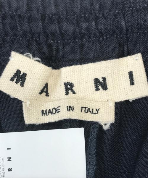 MARNI（マルニ）MARNI (マルニ) ウールトロピカルロングパンツ ネイビー サイズ:44の古着・服飾アイテム