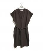 CristaSeyaクリスタセヤ）の古着「WOOL CAFTAN DRESS」｜ブラウン