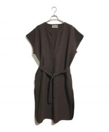 CristaSeya（クリスタセヤ）の古着「WOOL CAFTAN DRESS」｜ブラウン