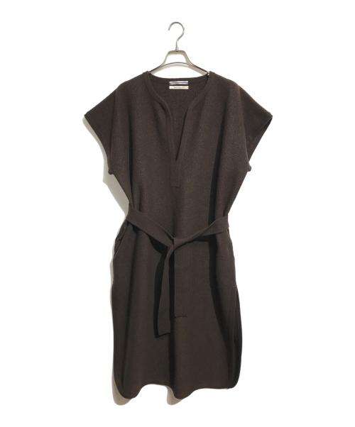 CristaSeya（クリスタセヤ）CristaSeya (クリスタセヤ) WOOL CAFTAN DRESS ブラウン サイズ:Uの古着・服飾アイテム