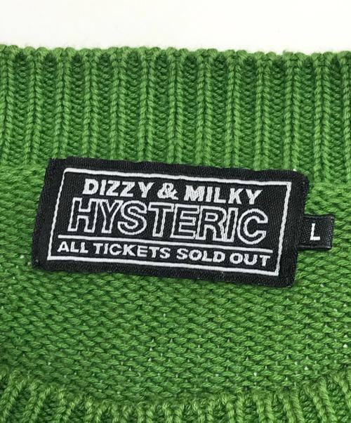 Hysteric Glamour（ヒステリックグラマー）Hysteric Glamour (ヒステリックグラマー) ギターガールニット グリーン サイズ:Lの古着・服飾アイテム