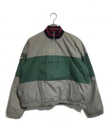 POLO RALPH LAUREN（ポロ・ラルフローレン）の古着「ハーフジップダウンジャケット」｜ベージュ×グリーン