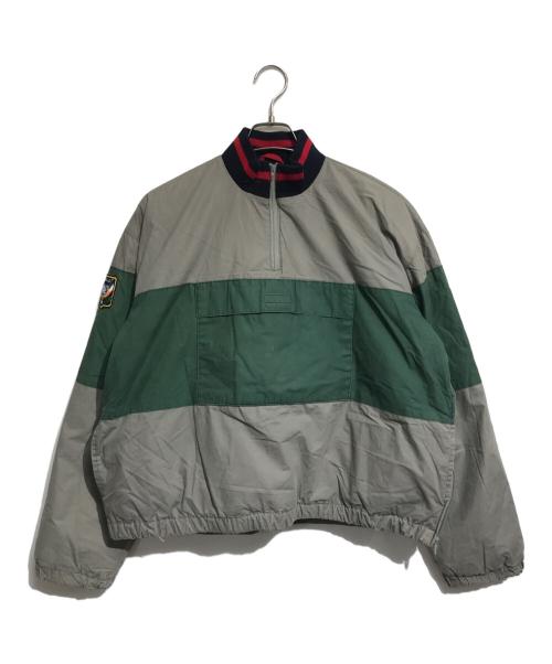 POLO RALPH LAUREN（ポロ・ラルフローレン）POLO RALPH LAUREN (ポロ・ラルフローレン) ハーフジップダウンジャケット ベージュ×グリーン サイズ:Mの古着・服飾アイテム