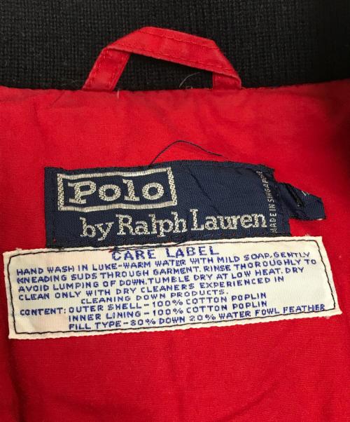 POLO RALPH LAUREN（ポロ・ラルフローレン）POLO RALPH LAUREN (ポロ・ラルフローレン) ハーフジップダウンジャケット ベージュ×グリーン サイズ:Mの古着・服飾アイテム