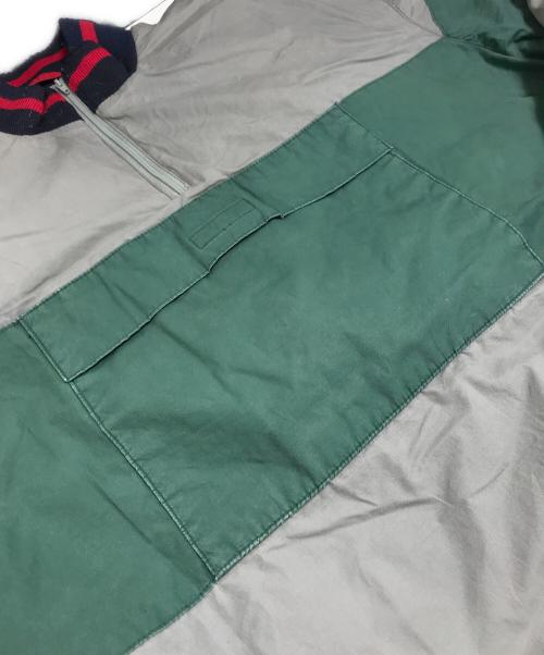 POLO RALPH LAUREN（ポロ・ラルフローレン）POLO RALPH LAUREN (ポロ・ラルフローレン) ハーフジップダウンジャケット ベージュ×グリーン サイズ:Mの古着・服飾アイテム