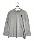 PLAY COMME des GARCONSプレイコムデギャルソン）の古着「ハートワッペンL/Sカットソー」｜ブラック