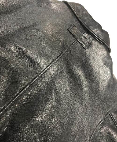 Eddie Bauer（エディーバウアー）Eddie Bauer (エディーバウアー) レザーグースダウンジャケット ブラック サイズ:Mの古着・服飾アイテム