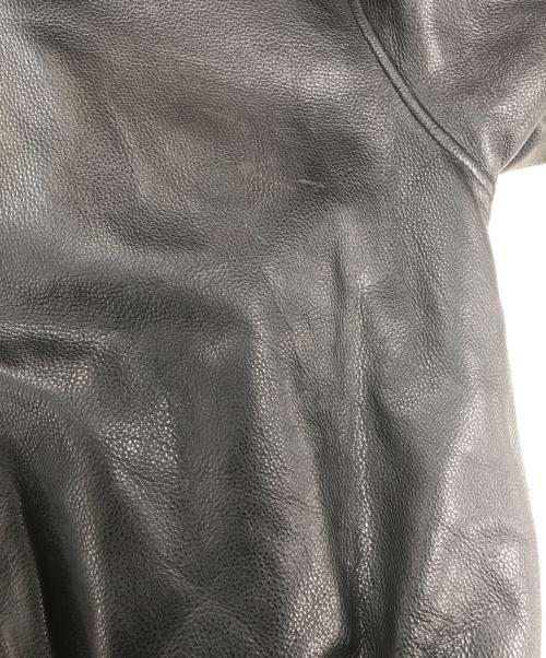Eddie Bauer（エディーバウアー）Eddie Bauer (エディーバウアー) レザーグースダウンジャケット ブラック サイズ:Mの古着・服飾アイテム