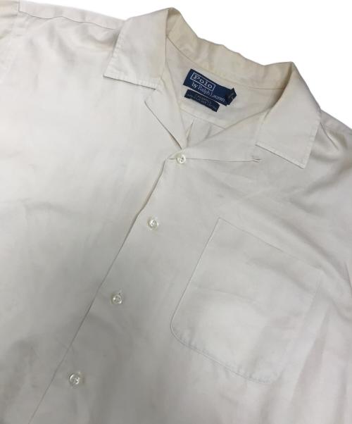 POLO RALPH LAUREN（ポロ・ラルフローレン）POLO RALPH LAUREN (ポロ・ラルフローレン) オープンカラー半袖シャツ アイボリー サイズ:Lの古着・服飾アイテム