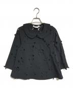 COMME des GARCONS COMME des GARCONSコムデギャルソン コムデギャルソン）の古着「パンチング丸襟ブラウス」｜ブラック