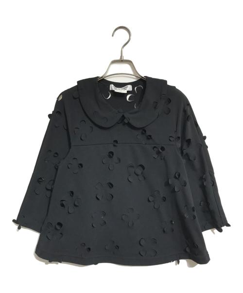 COMME des GARCONS COMME des GARCONS（コムデギャルソン コムデギャルソン）COMME des GARCONS COMME des GARCONS (コムデギャルソン コムデギャルソン) パンチング丸襟ブラウス ブラック サイズ:Sの古着・服飾アイテム