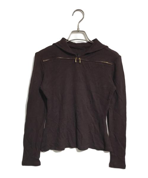 Jean Paul GAULTIER CLASSIQUE（ジャンポールゴルチエクラシック）Jean Paul GAULTIER CLASSIQUE (ジャンポールゴルチエクラシック) ジップデザインニット ブラウン サイズ:40の古着・服飾アイテム