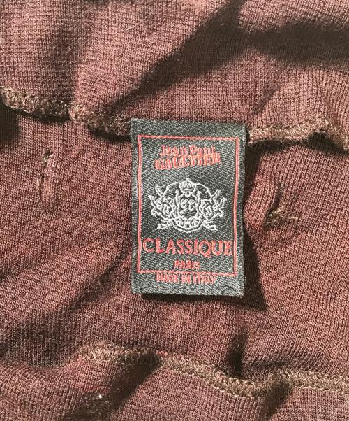 Jean Paul GAULTIER CLASSIQUE（ジャンポールゴルチエクラシック）Jean Paul GAULTIER CLASSIQUE (ジャンポールゴルチエクラシック) ジップデザインニット ブラウン サイズ:40の古着・服飾アイテム
