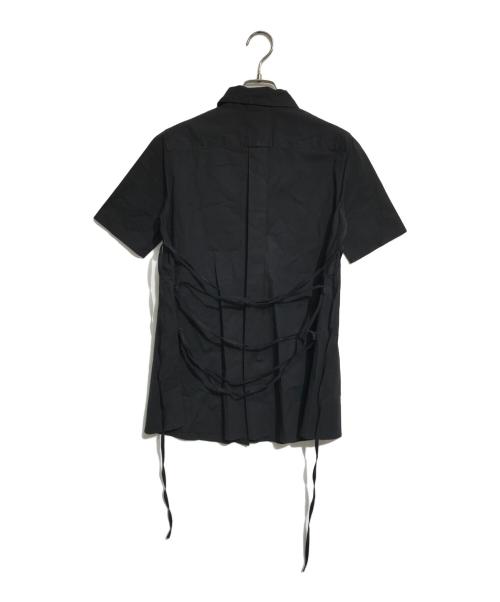Jean Paul GAULTIER CLASSIQUE（ジャンポールゴルチエクラシック）Jean Paul GAULTIER CLASSIQUE (ジャンポールゴルチエクラシック) レースアップロングシャツ ブラック サイズ:40の古着・服飾アイテム