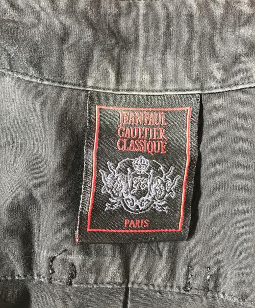 Jean Paul GAULTIER CLASSIQUE（ジャンポールゴルチエクラシック）Jean Paul GAULTIER CLASSIQUE (ジャンポールゴルチエクラシック) レースアップロングシャツ ブラック サイズ:40の古着・服飾アイテム