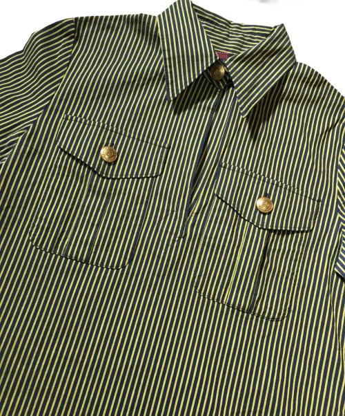 Jean Paul GAULTIER CLASSIQUE（ジャンポールゴルチエクラシック）Jean Paul GAULTIER CLASSIQUE (ジャンポールゴルチエクラシック) 金釦ストライプワンピース イエロー サイズ:40の古着・服飾アイテム