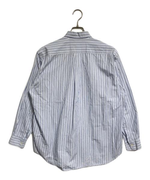 COMME des GARCONS SHIRT（コムデギャルソンシャツ）COMME des GARCONS SHIRT (コムデギャルソンシャツ) デカボタンストライプシャツ ブルー サイズ:Sの古着・服飾アイテム