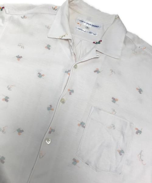 COMME des GARCONS SHIRT（コムデギャルソンシャツ）COMME des GARCONS SHIRT (コムデギャルソンシャツ) インサイドアウト開襟シャツ ホワイト サイズ:Mの古着・服飾アイテム
