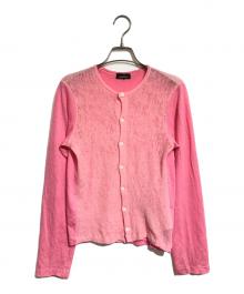 tricot COMME des GARCONS（トリココムデギャルソン）の古着「切替ニットカーディガン」｜ピンク