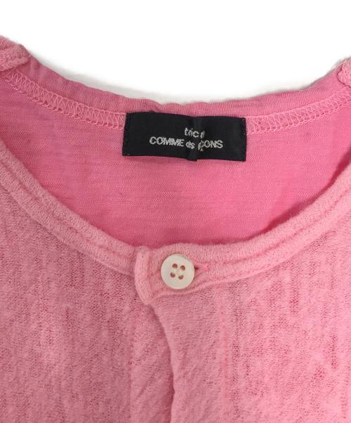 tricot COMME des GARCONS（トリココムデギャルソン）tricot COMME des GARCONS (トリココムデギャルソン) 切替ニットカーディガン ピンク サイズ:表記なしの古着・服飾アイテム