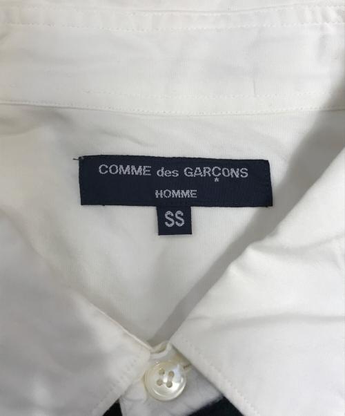 COMME des GARCONS HOMME（コムデギャルソン オム）COMME des GARCONS HOMME (コムデギャルソン オム) 縮絨チェック切替シャツ ホワイト サイズ:SSの古着・服飾アイテム