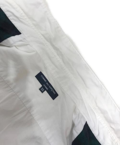 COMME des GARCONS HOMME（コムデギャルソン オム）COMME des GARCONS HOMME (コムデギャルソン オム) 縮絨チェック切替シャツ ホワイト サイズ:SSの古着・服飾アイテム