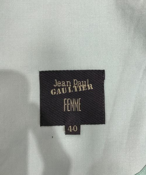 Jean Paul Gaultier FEMME（ジャンポールゴルチエ フェム）Jean Paul Gaultier FEMME (ジャンポールゴルチエ フェム) ダブルジャケット 黄緑 サイズ:40の古着・服飾アイテム