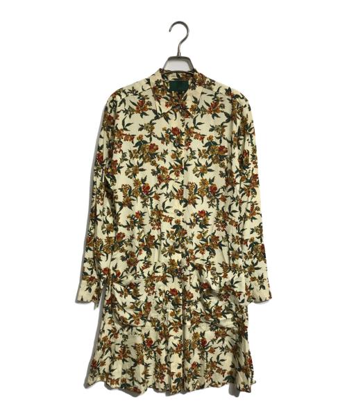 JUNIOR GAULTIER（ジュニアゴルチエ）JUNIOR GAULTIER (ジュニアゴルチエ) 総柄シャツワンピース ベージュ サイズ:40の古着・服飾アイテム